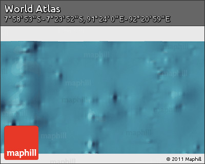 Satellite 3D Map of the Area around 7° 41' 23" S, 91° 52' 30" E