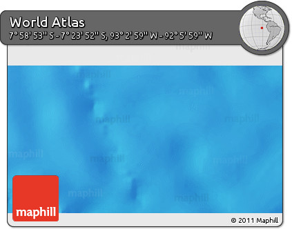 Physical 3D Map of the Area around 7° 41' 23" S, 92° 34' 29" W