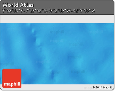 Physical 3D Map of the Area around 7° 41' 23" S, 92° 34' 29" W