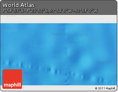 Physical 3D Map of the Area around 7° 41' 23" S, 93° 25' 30" W