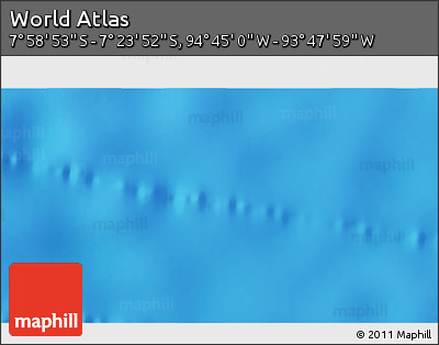 Physical 3D Map of the Area around 7° 41' 23" S, 94° 16' 30" W