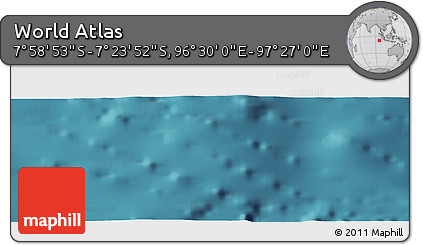 Satellite Panoramic Map of the Area around 7° 41' 23" S, 96° 58' 29" E