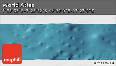 Satellite Panoramic Map of the Area around 7° 41' 23" S, 96° 58' 29" E