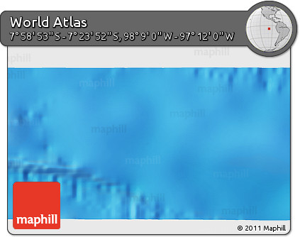 Physical 3D Map of the Area around 7° 41' 23" S, 97° 40' 30" W