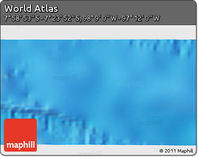 Physical 3D Map of the Area around 7° 41' 23" S, 97° 40' 30" W