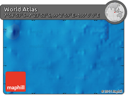 Physical Map of the Area around 7° 41' 23" S, 99° 31' 30" E