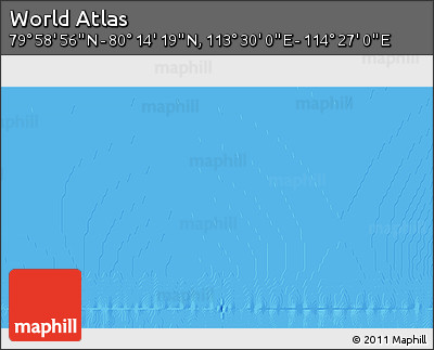 Physical 3D Map of the Area around 80° 6' 37" N, 113° 58' 29" E