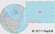 Gray Location Map of the area around 80° 6' 37" N, 113° 58' 29" E