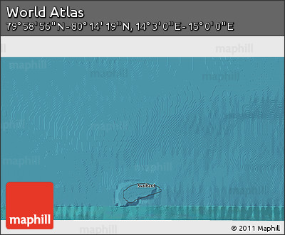 Satellite 3D Map of the Area around 80° 6' 37" N, 14° 31' 30" E
