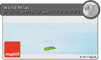 Physical Panoramic Map of the Area around 80° 6' 37" N, 14° 31' 30" E