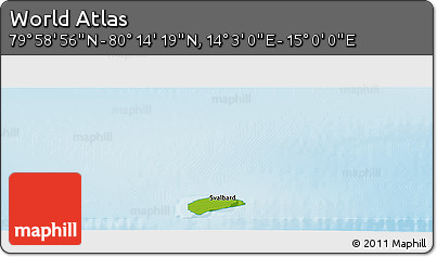 Physical Panoramic Map of the Area around 80° 6' 37" N, 14° 31' 30" E