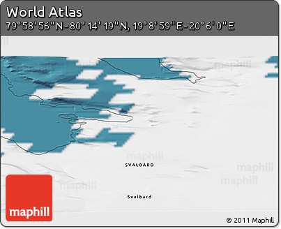Satellite 3D Map of the Area around 80° 6' 37" N, 19° 37' 30" E