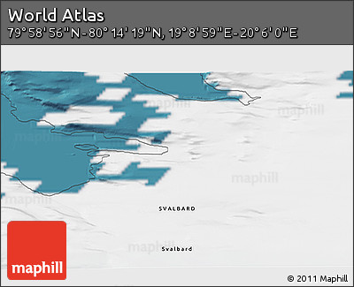 Satellite 3D Map of the Area around 80° 6' 37" N, 19° 37' 30" E