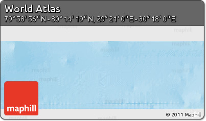 Physical Panoramic Map of the Area around 80° 6' 37" N, 29° 49' 30" E