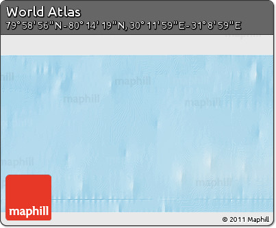 Physical 3D Map of the Area around 80° 6' 37" N, 30° 40' 29" E