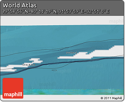 Satellite 3D Map of the Area around 80° 6' 37" N, 32° 22' 30" E