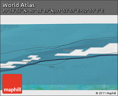 Satellite 3D Map of the Area around 80° 6' 37" N, 32° 22' 30" E
