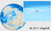 Shaded Relief Location Map of the area around 80° 6' 37" N, 34° 55' 29" E