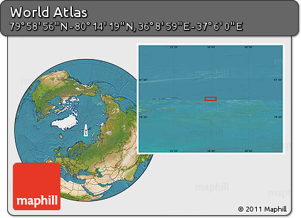 Satellite Location Map of the Area around 80° 6' 37" N, 36° 37' 30" E