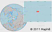 Gray Location Map of the area around 80° 6' 37" N, 38° 19' 30" E, hill shading