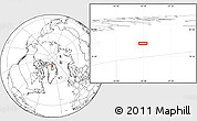 Blank Location Map of the area around 80° 6' 37" N, 40° 43' 30" W