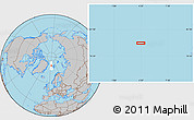 Gray Location Map of the area around 80° 6' 37" N, 4° 19' 30" E