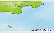 Physical 3D Map of the area around 80° 6' 37" N, 53° 37' 30" E