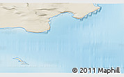 Shaded Relief 3D Map of the area around 80° 6' 37" N, 53° 37' 30" E