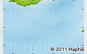 Physical Map of the area around 80° 6' 37" N, 55° 19' 30" E
