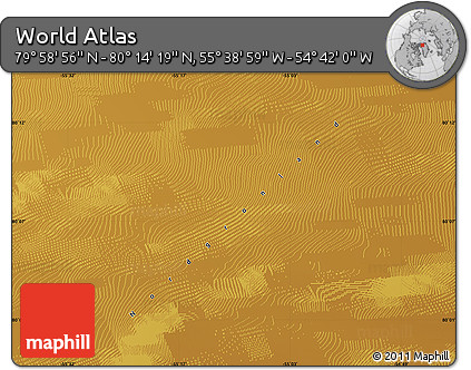 Physical Map of the Area around 80° 6' 37" N, 55° 10' 29" W