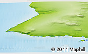 Physical 3D Map of the area around 80° 6' 37" N, 56° 10' 29" E