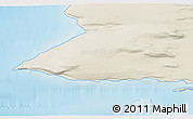 Shaded Relief 3D Map of the area around 80° 6' 37" N, 56° 10' 29" E