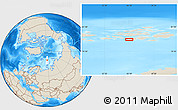 Shaded Relief Location Map of the area around 80° 6' 37" N, 56° 10' 29" E