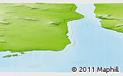 Physical 3D Map of the area around 80° 6' 37" N, 57° 1' 29" E