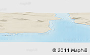 Shaded Relief Panoramic Map of the area around 80° 6' 37" N, 57° 1' 29" E