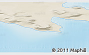 Shaded Relief 3D Map of the area around 80° 6' 37" N, 57° 52' 30" E
