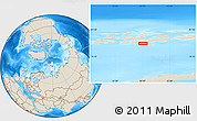 Shaded Relief Location Map of the area around 80° 6' 37" N, 58° 43' 30" E