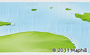 Physical 3D Map of the area around 80° 6' 37" N, 59° 34' 30" E