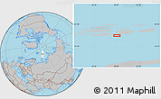 Gray Location Map of the area around 80° 6' 37" N, 59° 34' 30" E