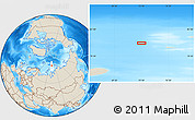 Shaded Relief Location Map of the area around 80° 6' 37" N, 73° 10' 30" E