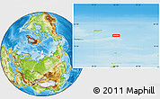 Physical Location Map of the area around 80° 6' 37" N, 82° 31' 30" E