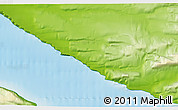 Physical 3D Map of the area around 80° 6' 37" N, 82° 22' 30" W