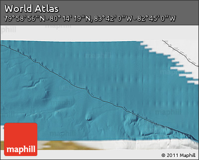 Satellite 3D Map of the Area around 80° 6' 37" N, 83° 13' 29" W