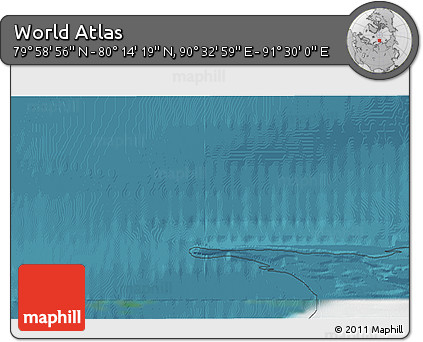 Satellite 3D Map of the Area around 80° 6' 37" N, 91° 1' 30" E
