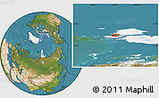 Satellite Location Map of the area around 80° 6' 37" N, 92° 43' 29" E