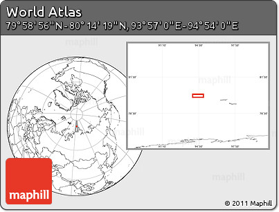 Blank Location Map of the Area around 80° 6' 37" N, 94° 25' 30" E