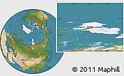 Satellite Location Map of the area around 80° 6' 37" N, 94° 25' 30" E