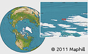 Satellite Location Map of the area around 80° 6' 37" N, 96° 49' 29" W