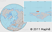 Gray Location Map of the area around 80° 20' 21" N, 14° 31' 30" E