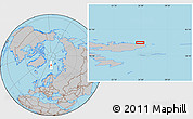 Gray Location Map of the area around 80° 20' 21" N, 26° 25' 29" E